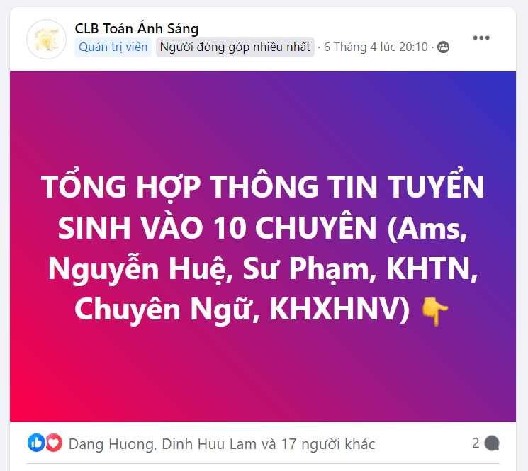 Thông tin tuyển sinh